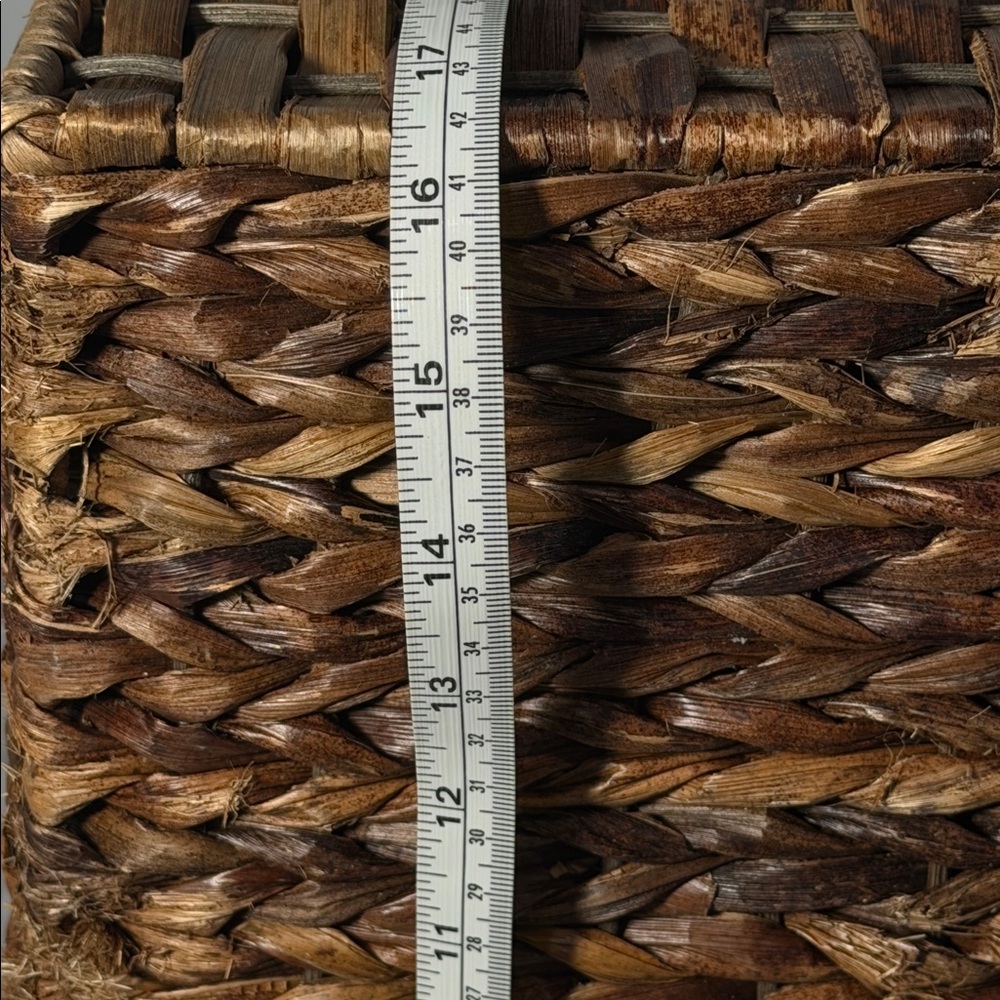 Woven Stair Step Basket Organizer with Handles - Picture 9 of 10